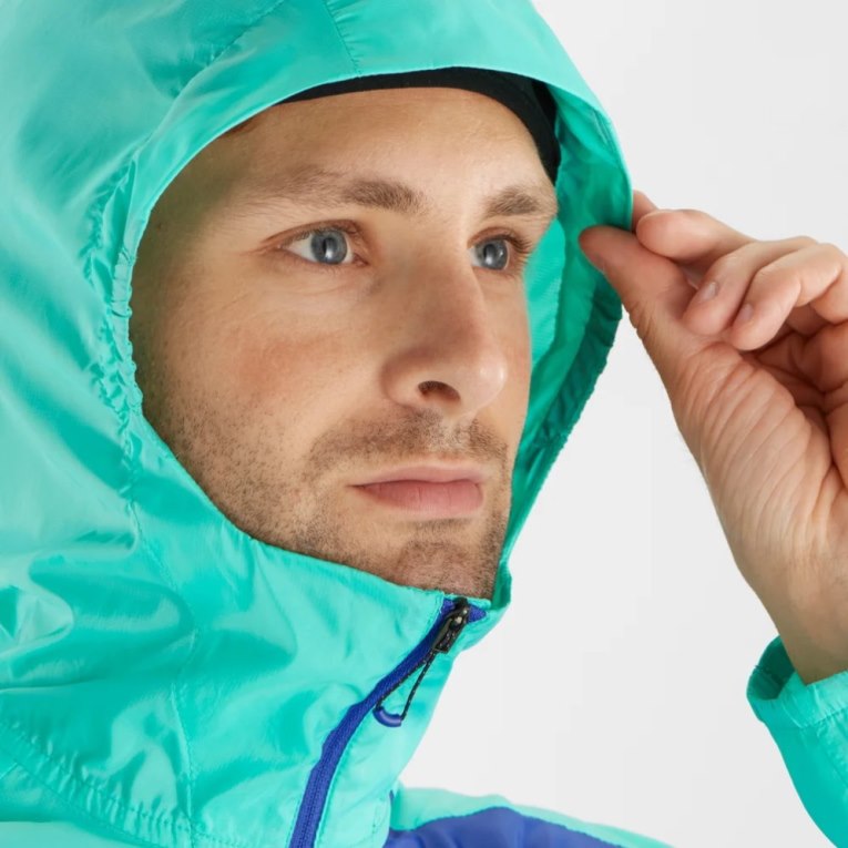 Salomon Bonatti Cross Men's Windbreaker Turquoise / Blue | CA 18O97